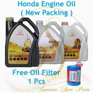 (100% ORIGINAL) HONDA ENGINE OIL PLATINUM 0W30 GOLD 0W20 SILVER 5W30 BRONZE 10W30 4L FREE OIL FILTER