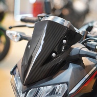 3D twill Carbon Fiber Motorcycle Windshield Fairing Trim Cover for Kawasaki Z400 2018-2022