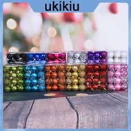 UKIi 24Pcs 12 Colors Christmas Bauble Ornaments Xmas Tree Hanging  Decorative Bauble Plastic Ornamen