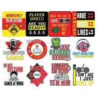 I Love Gaming Stickers (12 designs x 1pc each) 1Set-2Sheet
