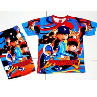 Sandisean / Boboiboy galaxy Shirt Suit-Boboiboy Pants Suit 2 To 10 Years Old Boboiboy Character