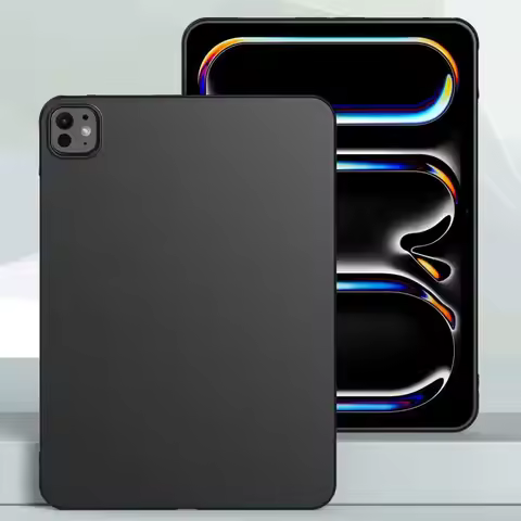 Case For iPad Pro 11 (2025) M5 11 inch Pro 13" A3361 A3360 A2836 A2837 A3006 Black Soft TPU Silicone