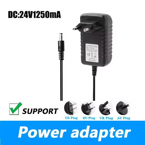 AC100-240V DC 24V 1.25A Switch Router Starter Power Adapter 24V 1250mA UK Plug AU Plug 5.5*2.1MM Pow