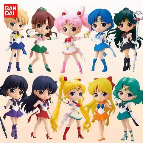 Original Bandai Figuarts Qposket Toys Sailor Moon Cosmos Tsukino Usagi Eternal Sailor Moon Anime Act