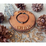 HITAM Letter Initials Black Bracelet | Letter Bracelet | Cute Korean Bracelet