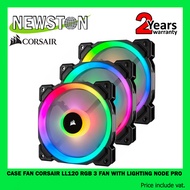 CASE FAN (พัดลมเคส) CORSAIR LL120 RGB 3 FAN WITH LIGHTING NODE PRO
