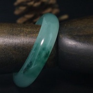 天然冰種綠飄花手鐲氣質玉手環禮盒版