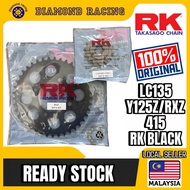 YAHAMA LC135 Y125 RXZ 415 RK TAMASHII SPROCKET HARDEN STEEL BLACK SPROCKET