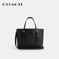 COACH กระเป๋าโท้ท/กระเป๋าทรงสี่เหลี่ยมผู้หญิงรุ่น Mollie Tote Bag 25 CV966 SV/BK สีดำ
