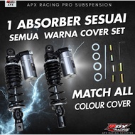 APX RACING NVX155 V1 V2 V3 /NMAX ABSORBER GAS TANK 285mm/ NVX ABSORBER 285mm Chrome Silver/ NVX Gas 