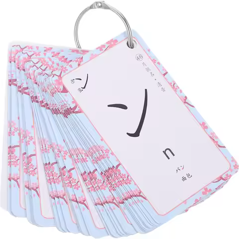 Japanese Learning Cards 50 Sounds Katakana Hiragana Letters Beginner Set Portable Study Aids Flashca