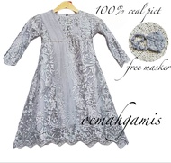 gamis selendang anak/gamis kondangan/gamis brokat terbaru/kebaya anak brokat/gaun pesta anak