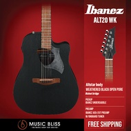 Ibanez Altstar ALT20 Acoustic-electric Guitar - Weathered Black / Open Pore Natural