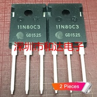 2pcs SPW11N80C3 TO-247 11N80C3 11N80 TO247 11A/800V N-channel MOSFET Transistor new original