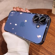 BOSKJUE | เคสโทรศัพท์บางใสป้องกันรอยขีดข่วนสำหรับ iPhone 16 Pro 15 Pro Max 14 13 12 11 ip16