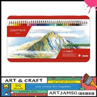 [sgstock] CREATIVE ART MATERIALS Caran d'Ache Pablo Colored Pencil Set Of 120 Metal Box (666.420) - [] []