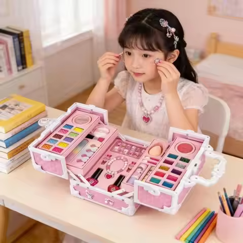Fun Imitation Cosmetic Collection With Several Sections To Arrange All Beauty Tools