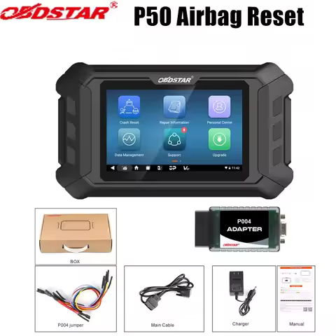 OBDSTAR P50 Airbag Reset Tool Covers 86 Brands and 11600+ ECU Part No. by OBD/Bench Support Battery 