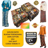 Sarung Kain Batik Terengganu / Batik Tulis / Kain Batik Siap Jahit / Kain Pantang Murah Serap Air / 