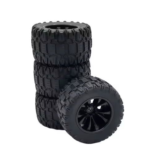 4PCS 88mm 12mm Hex Rubber Tires Wheels for SCY 16101 16102 16103 Pro MJX Hyper Go 14210 16210 1/14 1