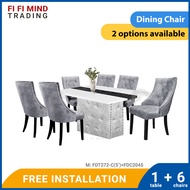 Franze Marble Dining Set/ Marble Dining Table/ Meja Makan 6 Kerusi/ Meja Makan Marble/ Meja Makan Set
