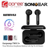 SONICGEAR EARPUMP TWS 3+ BLUETOOTH WIRELESS TWS EARPHONE WITH MIC MICROPHONE/ BATTERY LIFE UP TO 24 HOURS EARSET