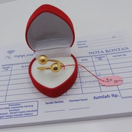 Cincin Wanita Dewasa Emas Muda 4.0 Gram Model Bulat Bola pasir Lapis Emas Fashion Terlaris