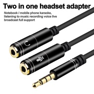 Audio Splitter 3.5mm Mic+Headphone Audio Cable Jack Audio Splitter Adapter 1 Male to 2 Female For headphones PC Phone