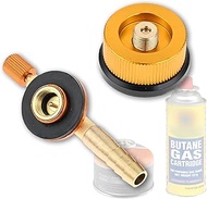 Hicello 2 x Camping Stove Gas Fuel Canister Adapter Set Canister Refill Converter with Nozzle Type a