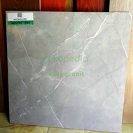 Granit Lantai Dinding Motif Marmer Santorini Grey Megaglazer 60x60