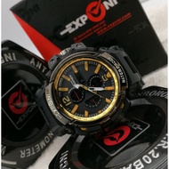 EXPONI HUGEMAN DUAL TIME DIGITAL MEN SPORT WATCH 12/24HRS WATER RESISTANT WITH 1 YEAR WARRANTY