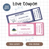 Love Coupon | Gift | Can be torn | CAN BE CUSTOMIZED