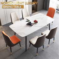 Dining Table Light Luxury Dining Table Set Small House Multi-functional Marble Solid Wood Dining Table