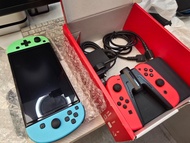 日版 Nintendo Switch OLED 大氣層連512g 金card 主機連 Joy-Con 及盒