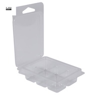 100 Packs Wax Melt Clamshells Molds Square, 6 Cavity Clear Plastic Cube Tray for Candle-Making & Soa