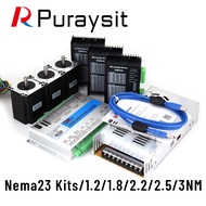 Nema23 3axis 4axis Stepper Motor Kit 57HS Motor+TB6600/DM542 Driver+MACH3 USB Controller Card+Power 