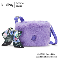 กระเป๋า KIPLING รุ่น AMINDA Furry  สี Glossy Lilac KIPLING X EMILY IN PARIS