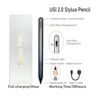 Rechargeable USI 2.0 Stylus S Pen 4096 Pressure Magnetic Absorption & Palm Rejection Pencil Stylus P