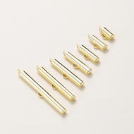 10pcs 4*9-39mm 18K Gold Plated Slide On End Tubes Penutup Hujung Manik Tak Karat DIY Jewelry
