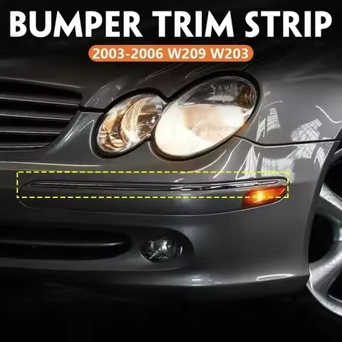 for 2003-2006 W209 W203 for Mercedes-Benz CLK320, CLK500, CLK55 AMG, C55 AMG Chrome Bumper Trim Stri