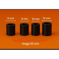 10 pcs Plastic washer bushing spacer hole 6 mm 8 mm 10 mm 12 mm height 20 mm black washer spacer was