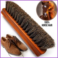 ۩ ✗ ❁ 4Pcs Set Horse Hair Shoe Brush Long Wood Handle Shoe Shine Brush Shoe Cleaning Brush