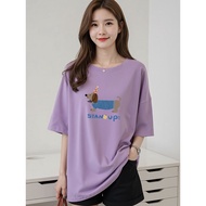 2Y791 1XL-5XL Tshirt Women Clothes Tshirt Crop Top Blouse T shirt Plus Size Woman Loose Comfortable 
