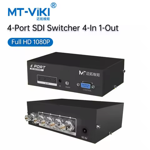 MT-VIKI 4 Ports SDI Switch Video Camera Selector IR Remote Controller SD/HD/3G-SDI Compatible 1080P 