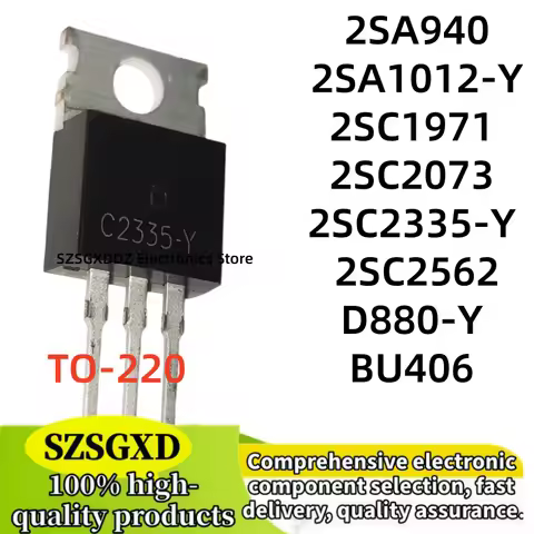 10-20-30Uds 2SC2335 2SC2335-Y 2SC2562 C2562 D880-Y D880 BU406 2SA940 2SA1012 A1012 2SA1012-Y C1971 2