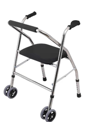 👍Load-Bearing Capacity 300kg👍Walker With Chair 1s Folding With Seat Dual Wheels For Greater Safety 3