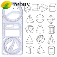 REBUY Drawing Ruler, Activity Angle Ruler Straight Geometry Ruler, Architecture Multifunctional Tran