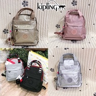 KIPLING 3 WAYS MINI BACKPACK ซับในลายตาราง กระเป๋าสะพาย 3 Ways รุ่นใหม่  วัสดุ Nylon & Polyester 100