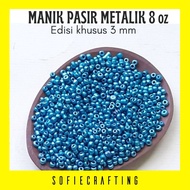 SOFIECRAFTING (25 grams) METALLIC SAND BEAD 8 Oz 3 mm/ BEADWORKS CRAFT MATERIAL