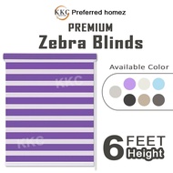 KKC PREMIUM KOREA ZEBRA BLINDS Custom 6ft Height/Curtain Blinds/Bidai Tingkap Modern Zebra/Premium Quality